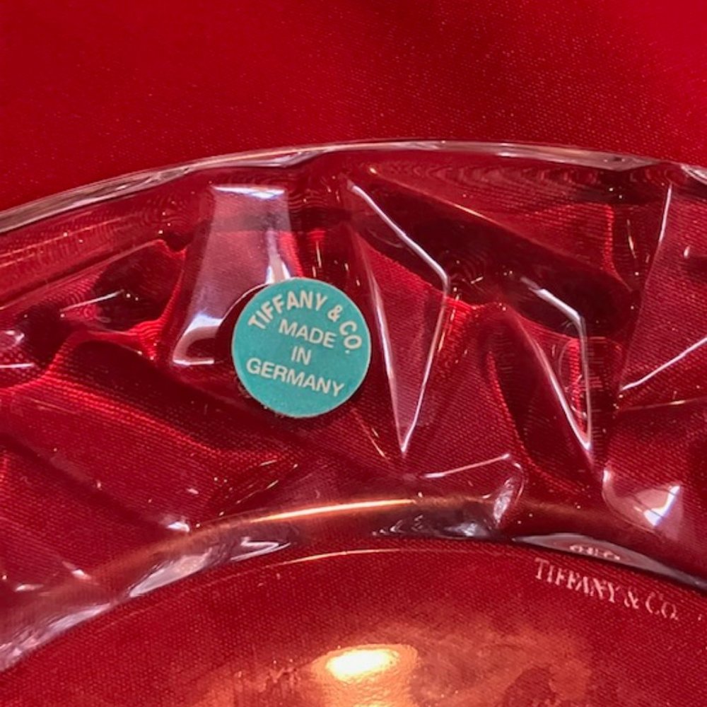 Tiffany & Co 4 crystal salad plates